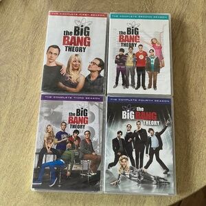 THE BIG BANG THEORY SEASONS 1,2,3 & 4, COMPLETE 13 DVD'S IN ALL, ENJOY THE FUN